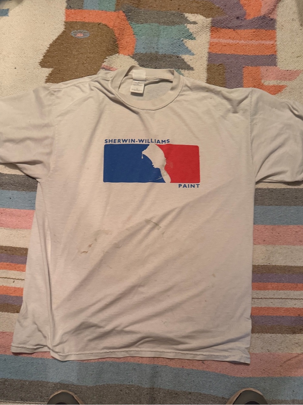 Vintage Stained Sherwin-Williams T-shirt Size XL